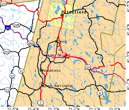 Lee, MA map