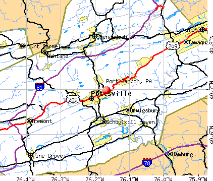 Port Carbon, PA map