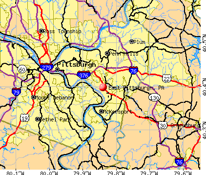 East Pittsburgh, PA map
