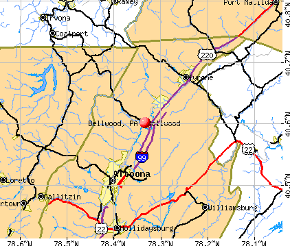 Bellwood, PA map