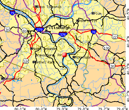 Dravosburg, PA map