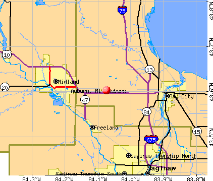 Auburn, MI map