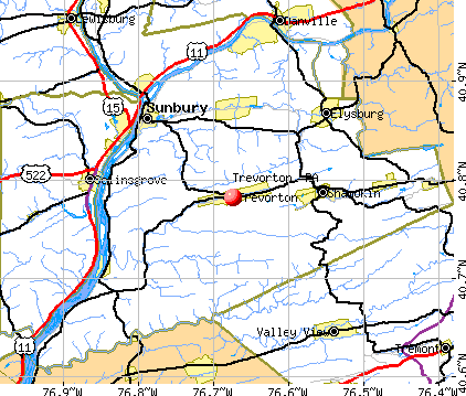 Trevorton, PA map