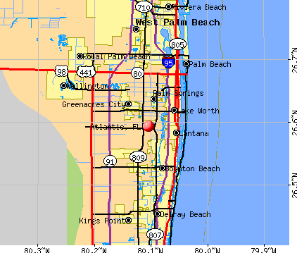Atlantis, FL map
