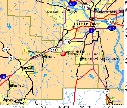 Shannon Hills, AR map