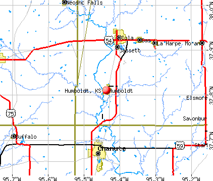 Humboldt, KS map