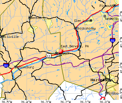 East Berwick, PA map
