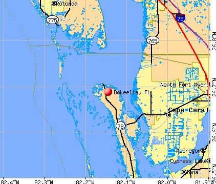 Bokeelia, FL map
