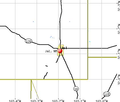 Jal, NM map