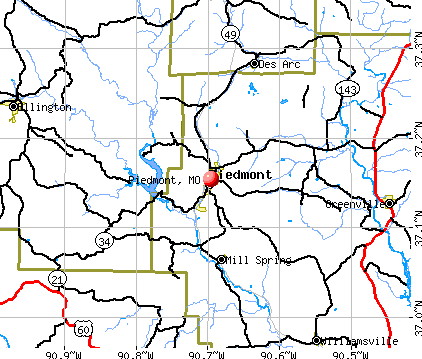 Piedmont, MO map