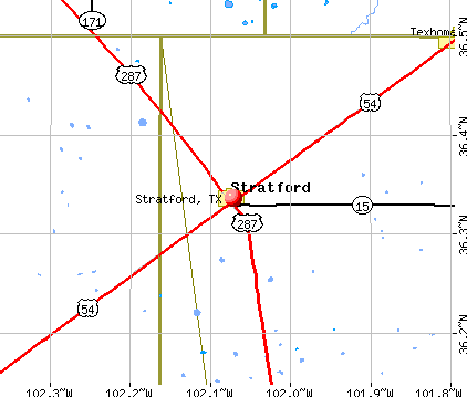 Stratford, TX map