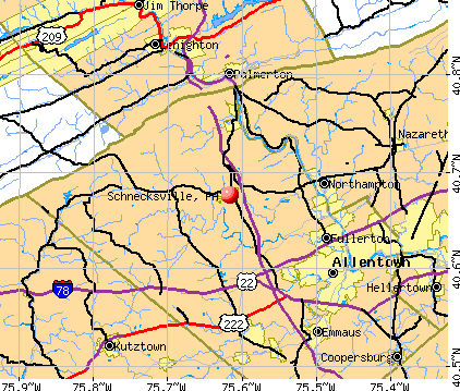 Schnecksville, PA map