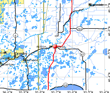 Aitkin, MN map