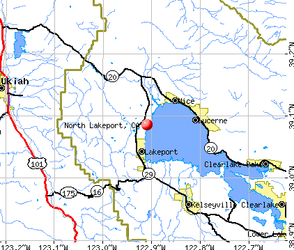 North Lakeport, CA map