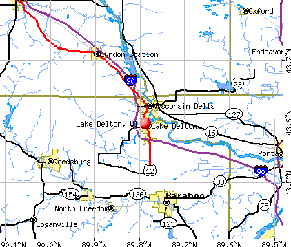 Lake Delton, WI map