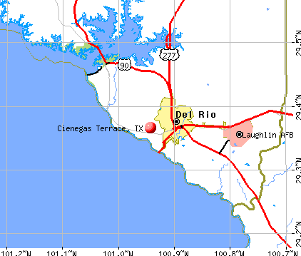 Cienegas Terrace, TX map