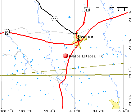 Uvalde Estates, TX map