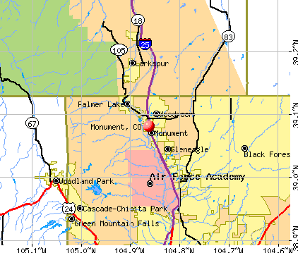 Monument, CO map