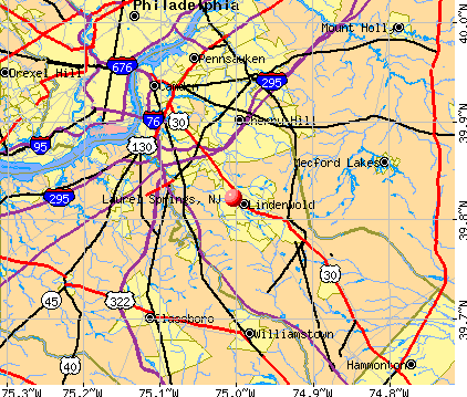 Laurel Springs, NJ map