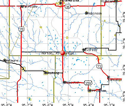 Horton, KS map