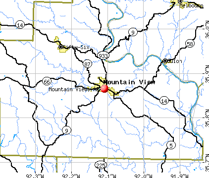 Mountain View, AR map