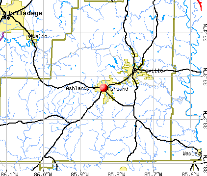 Ashland, AL map