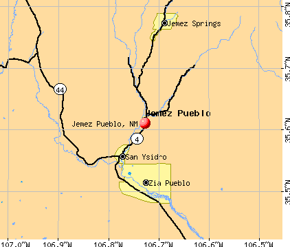 Jemez Pueblo, NM map