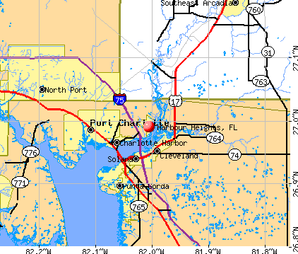 Harbour Heights, FL map