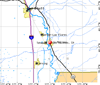 Los Molinos, CA map