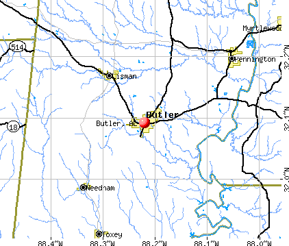 Butler, AL map