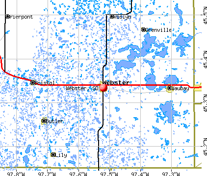 Webster, SD map