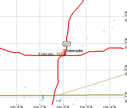Eldorado, TX map
