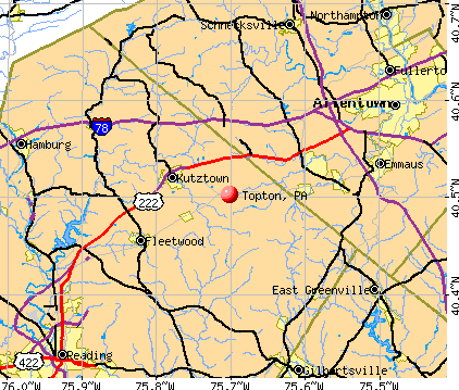 Topton, PA map