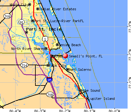 Sewall's Point, FL map