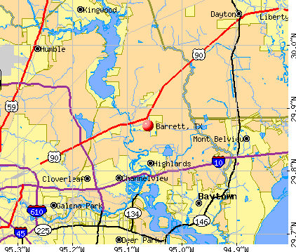Barrett, TX map