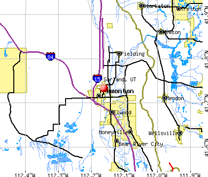 Garland, UT map