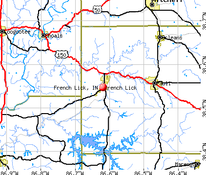 French Lick, IN map