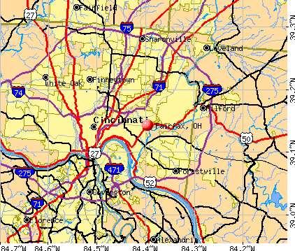 Fairfax, OH map