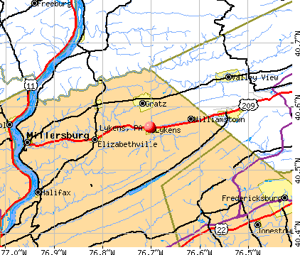 Lykens, PA map