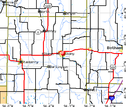 Albany, MO map