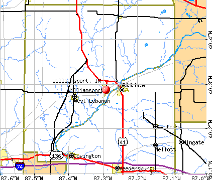 Williamsport, IN map