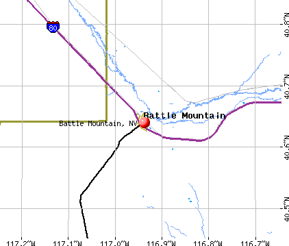 Battle Mountain, NV map