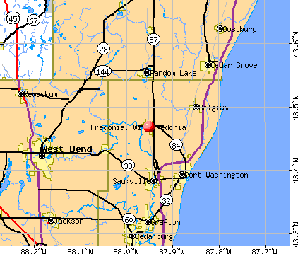 Fredonia, WI map