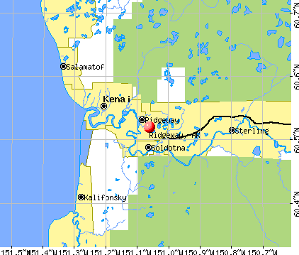 Ridgeway, AK map
