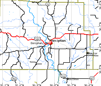 Doniphan, MO map