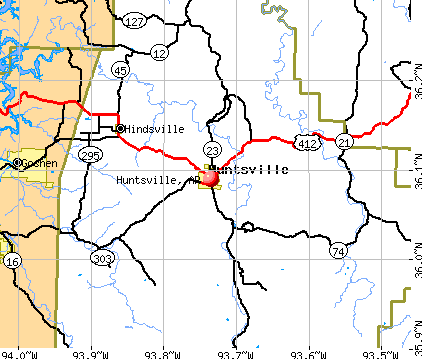 Huntsville, AR map