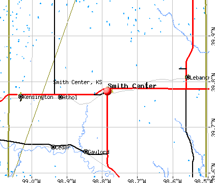 Smith Center, KS map