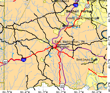 East Washington, PA map