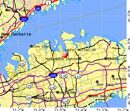 Laurel Hollow, NY map
