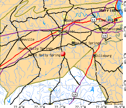 Mount Holly Springs, PA map